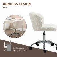 HOMCOM Office Chair with Adjustable Height and Wheels - White(m-5)