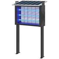 Outsunny Lampe anti-moustique 25W, piège à moustiques efficace portée 150-200 m², tue-mouches électrique LED 51,5x35x 93,5cm noir(m-1)