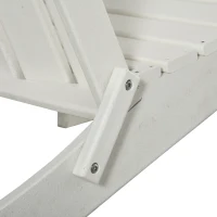 Outsunny Gartenstuhl, Klappstuhl, ergonomisches Design, wetterfest, Kunststoff, weiß, 75 x 87 x 93 cm(m-12)