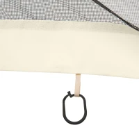 Outsunny Moskitonetz für 3x3 Pavillon 4 Seitenteile Fliegennetz mit Haken Reißverschluss Mückennetz Insektenschutz Fliegengitter Nylon-Mesh Schwarz(m-10)