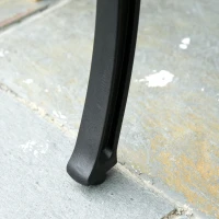 Outsunny 2-Sitzer Sitzbank Alu Gartenbank Metallbank Bank mit Armlehnen Landhausstil Schwarz 102,5 x 61 x 84 cm(m-11)