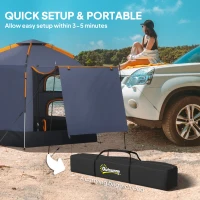 Outsunny Automatic Pop Up Camping Tent, Instant Setup 2-4 Man Tent with Mesh Windows, Waterproof & UV30+, Portable with Carry Bag for Fishing, Hiking, Backpacking, Dark Grey(m-4)