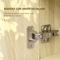 kleankin Armario de Baño de Pared con Espejo Estantes Ajustables y Toallero Diseño Compacto para Lavabo o WC 60x15x70 cm Roble(m-7)