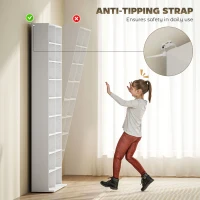 HOMCOM 640 CD Storage Tower - White(m-6)