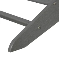 Outsunny Gartenstuhl, ergonomisches Design, wetterfest, HDPE, grau, 75 x 87 x 90 cm(m-15)