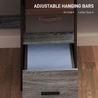 HOMCOM Industrial 'L' Shaped Multi-Work Desk - Charcoal Grey(m-7)