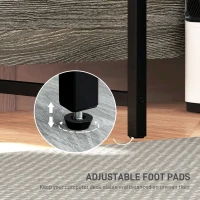 HOMCOM Industrial 'L' Shaped Multi-Work Desk - Charcoal Grey(m-8)