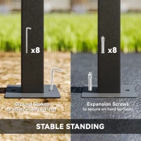 Outsunny 3 x 3 or 3 x 6m Garden Gazebo with Extendable Awning and Wheels, UPF30+ Outdoor Metal Gazebo Canopy Shelter for BBQ, Event, Party(m-6)