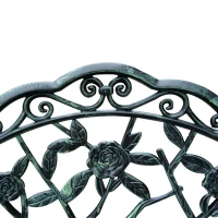 Outsunny 2-Sitzer Gartenbank robust Parkbank Sitzbank mit Rückenlehne Bank 240kg belastbar Gartenmöbel 100 x 54 x 78 cm Antik Grün(m-9)