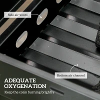 Outsunny Foldable Charcoal Grill - Black(m-6)