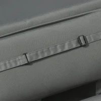 Outsunny Garden Sun Lounger Cushion Replacement Soft Sunbed Reclining Chair Relaxer Pad with Pillow, Cushion ONLY - Grey(m-8)