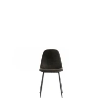 E-STYLO Sedoa in similpelle grigio vintage e gambe in metallo antracite, imbottita, 44cm X 50cm H. 84cm.(m-4)