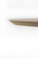 E-STYLO Tavolo fisso con top impiallaciato rovere naturale e gambe in metallo, Diam 130cm H. 76cm.(m-4)