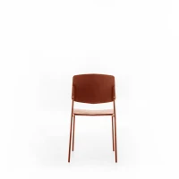 E-STYLO Sedia in polipropilene ruggine e gambe in metallo ruggine, 52cm X 52cm H. 79cm.(m-5)
