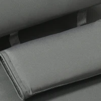 Outsunny Garden Sun Lounger Cushion Replacement Soft Sunbed Reclining Chair Relaxer Pad with Pillow, Cushion ONLY - Grey(m-9)