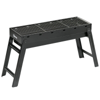 Outsunny Foldable Charcoal Grill - Black