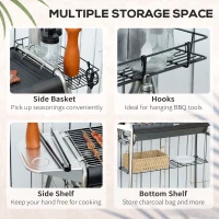 Outsunny Charcoal BBQ Grill - Black(m-6)