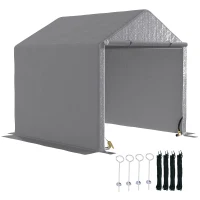 Outsunny 2 x 2m Garden Fabric Storage Tent - Grey(m-10)