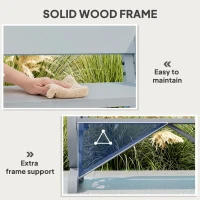 Outsunny Fir Wood 2-Seater Outdoor Garden Wagon Wheel Bench, Grey(m-4)