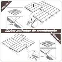 Outsunny Conjunto de 9 Estrados 30x30cm com Área de 0.81 m² para Exterior e Interior Estrados com Sistema Click com Superfície Antiderrapante para Balcão Terraço Jardim Marrom(m-6)