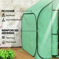 Outsunny Sera pentru Gradina Metal+PE – 150×148×148 cm Verde, Usa Fermoar(m-5)