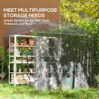 Outsunny 2 x 2m Garden Fabric Storage Tent - Grey(m-7)