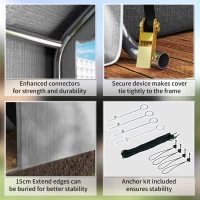 Outsunny 2 x 2m Garden Fabric Storage Tent - Grey(m-6)