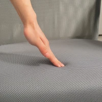 HOMCOM Cadeira de Escritório de Tecido de Malha Encosto para a Cabeça de PU Mecanismo de Inclinação 63x65x109-119 cm Cinza(m-9)