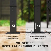 Outsunny 3 x 3 m Garten-Pergola mit verstellbarem Dach, Metallrahmen, UPF30+ Schutz, Sonnendach für Veranda, Terrasse, Beige(m-6)