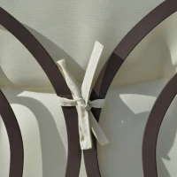 Outsunny 2-zits tuinschommelstoel met luifel Kussenblad Metaal Polyester Beige 162 x 118 x 173 cm(m-9)