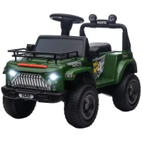 HOMCOM Elektrisches 4x4 Kinderfahrzeug mit Stauraum Geschwindigkeit 3 km/h LED-Scheinwerfer Hupe Musik 3-5 Jahre(m-1)