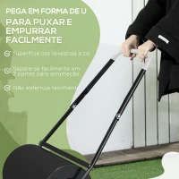 DURHAND Rolo de Jardim 38L de Aço preenchido com água ou Areia Φ32x50cm Cabo destacável(m-6)