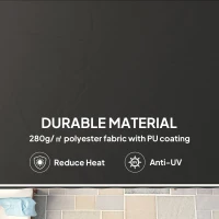 Outsunny Garden Retractable Awning - Black(m-4)