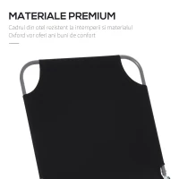 Outsunny Sezlong pentru Gradina Pliabil din Metal si Tesut Oxford Respirabil(m-6)