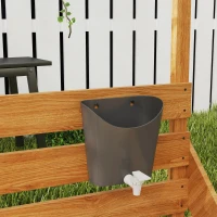 Outsunny Piaskownica z osłoną przeciwsłoneczną Piracki Statek, w zestawie zestaw kuchenny dla dzieci, Drewno Jodłowe, 180 x 103 x 144,5 cm, Pomarańczowy(m-8)