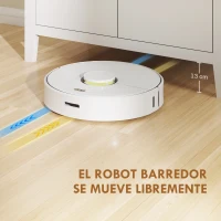 HOMCOM Aparador con Cajón Armario de 2 Niveles y Estante Ajustable Base Elevada y Amplia Superficie 80x40x90cm Blanco y Roble(m-8)