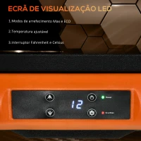 Outsunny Geleira Portátil Elétrica 40L 12V/24V até -20°C Mini Geleira com Ecrã LED Tátil para Campismo Viagens 58,7x36,5x43,8 cm Preto(m-5)