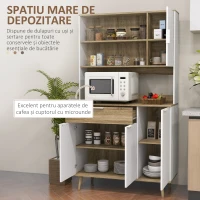 Homcom Dulap Modern 180 cm – Cu Usi, Sertare si Rafturi de Depozitare(m-4)