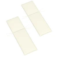 Outsunny Conjunto de 2 Almofadas para Espreguiçadeira Dobráveis 193x58x6 cm com Correias de Sujeição Creme(m-11)