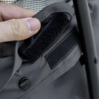 PawHut Passeggino per Cani Pieghevole con Tettuccio Regolabile, Borsa e 2 Guinzagli, 82x47x97 cm, Grigio e Nero(m-9)