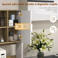 Homcom Dulap Modern 180 cm – Cu Usi, Sertare si Rafturi de Depozitare(m-5)