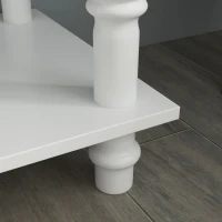 HOMCOM Console Table Modern Sofa Side Desk with Storage Shelves Drawers for Living Room Entryway Bedroom White(m-8)