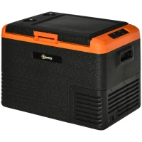 Outsunny Geleira Portátil Elétrica 40L 12V/24V até -20°C Mini Geleira com Ecrã LED Tátil para Campismo Viagens 58,7x36,5x43,8 cm Preto(m-11)