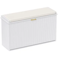 HOMCOM Elegant Eight Shoe Bench, with Top Seat - White(m-10)