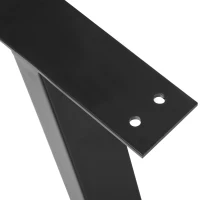 HOMCOM Trapeziumvormige Tafelpoten in Set van 2, Metaal, Voorgeboord, met Schroeven, Zwart(m-8)