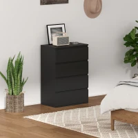 HOMCOM Chest of Drawers, 4-Drawer Storage Cabinets, Modern Dresser, Storage Drawer Unit for Bedroom(m-2)