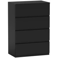 HOMCOM Chest of Drawers, 4-Drawer Storage Cabinets, Modern Dresser, Storage Drawer Unit for Bedroom(m-1)
