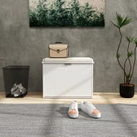 HOMCOM Elegant Six Shoe Bench, with Top Seat - White(m-7)