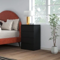 HOMCOM Chest of Drawers, 4-Drawer Storage Cabinets, Modern Dresser, Storage Drawer Unit for Bedroom(m-7)