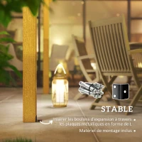 Outsunny Pergola de jardin extérieur 3 x 4 m pergola en bois pour plantes grimpantes, bois naturel(m-7)